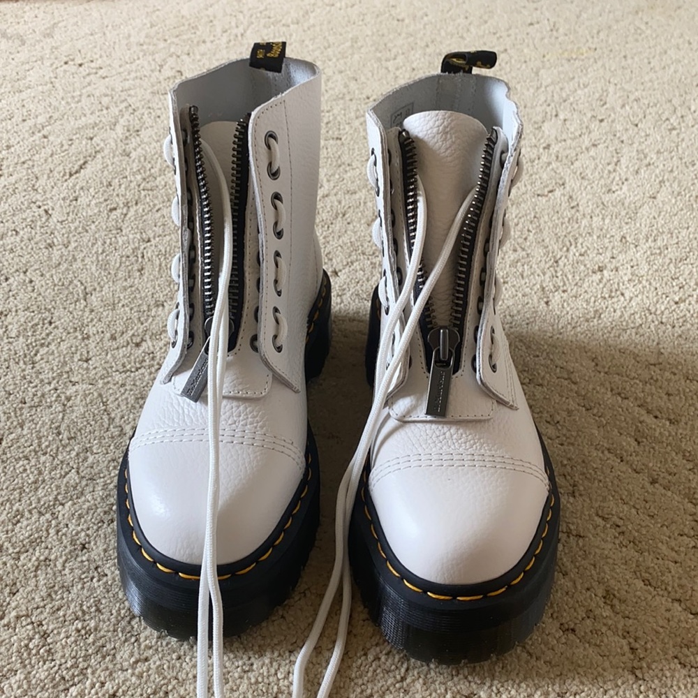 Dr. Martens White Combat Boots